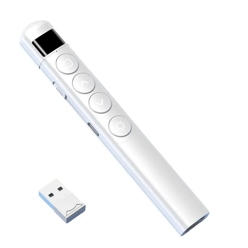 Presentador inalámbrico PPT Page Turner, puntero láser USB, bolígrafo presentador de Control remoto infrarrojo para proyector Powerpoint Slide