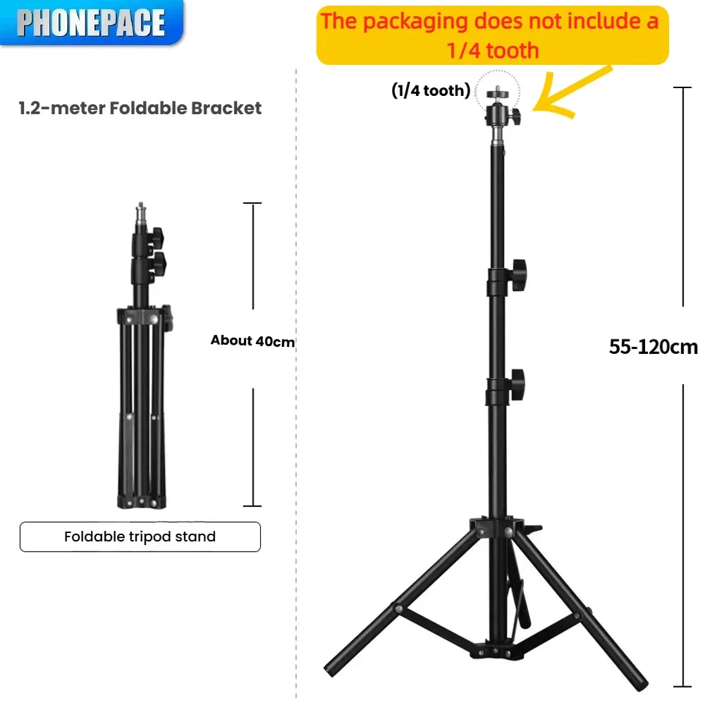 Soporte de Trípode Plegable PHONEPACE - Base Estable y Duradera para Proyector, Cámara, Teléfono Móvil, Computadora Portátil