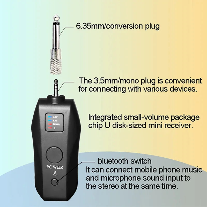 Micrófono de Karaoke dinámico de mano inalámbrico UHF, receptor Bluetooth, reverberación profesional en el hogar, micrófono de graves altos y bajos