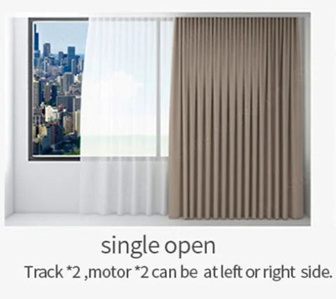 Sistema de Riel para Cortinas Inteligentes S Wave, Motor Compatible con Matter, Homekit, eWeLink y Asistente de Hogar Inteligente