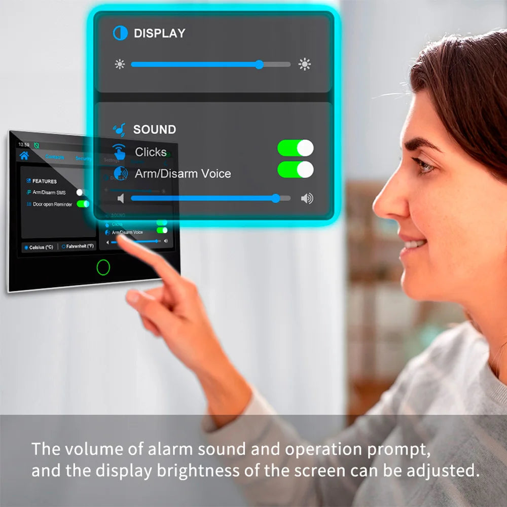 KERUI Tuya WiFi + sistema de alarma para el hogar 4G con Panel de pantalla táctil grande de 7 pulgadas conjunto de alarma FSK / ASK para protección de seguridad del hogar G70