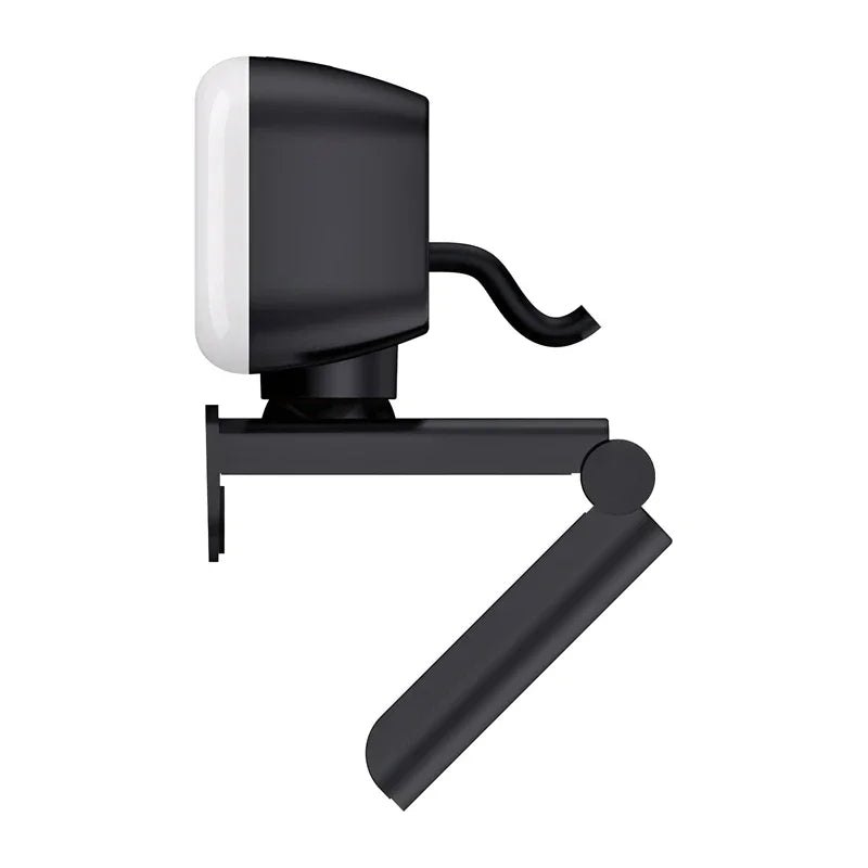 Cámara web Lenovo 2K/4K Ultra HD con enfoque automático, micrófono, luz y cubierta de protección de privacidad para transmisiones en vivo flexibles
