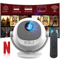 Proyector esférico de cine en casa 4K XBJ, Android WiFi 6 BT 5.0 Auto Keystone 360 °   Proyector de vídeo portátil de rotación para exteriores