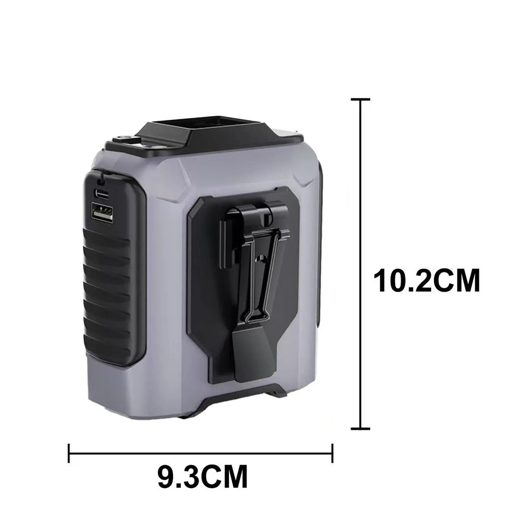 Nuevo Ventilador Portátil de Cintura 2026 con Batería Externa, Iluminación LED, Ventilador de Cuello Colgante, 5 Velocidades, Flujo de Aire Potente, Ventilador de Refrigeración para Trabajo al Aire Libre