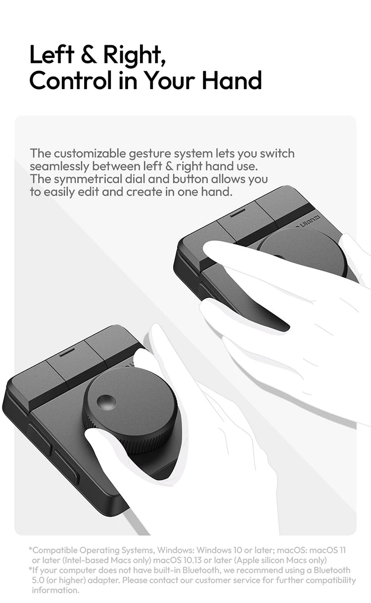 Controlador Creativo Ulanzi D100H, Asistente de Edición de Video para Youtube, Tiktok, PR, PS, Compatible con Bluetooth, Consola de Producción