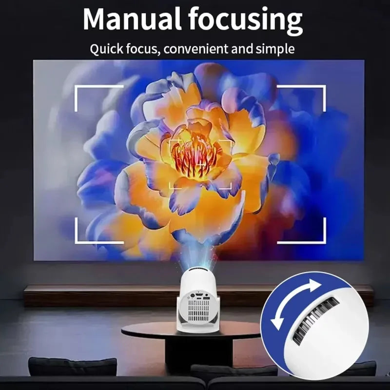 Proyector LED Portátil para Exteriores HY300 2026, 4K, Wifi, 1080P, 1280x720P HD, Cine en Casa, Proyección de Videos, Películas y Videojuegos