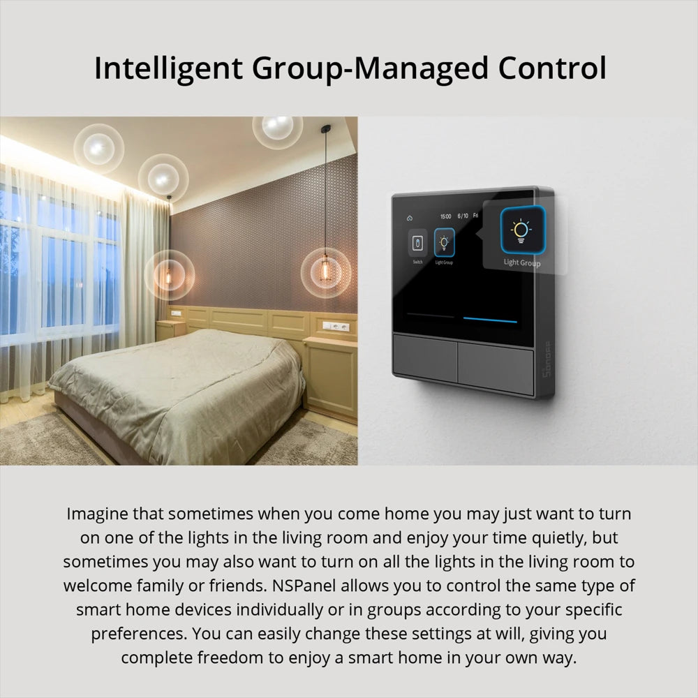 Sonoff NSPanel 86/120 UE/EE. UU. Interruptor de pared de escena inteligente WiFi pantalla inteligente Control todo en uno funciona para eWeLink Alexa Google Home