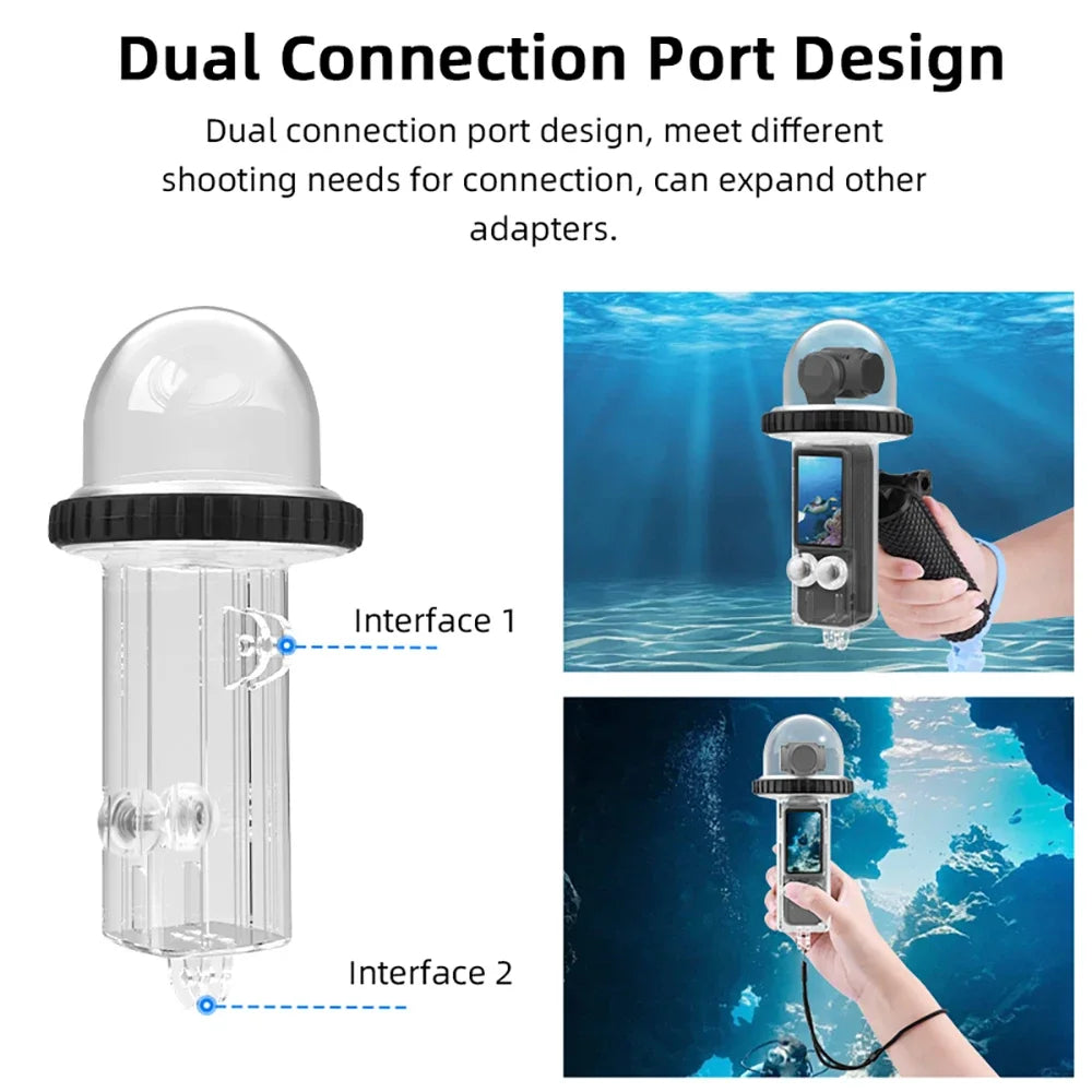 Para DJI Osmo Pocket 3 40m carcasa impermeable subacuática funda de buceo carcasa protectora accesorios fotográficos para cámara