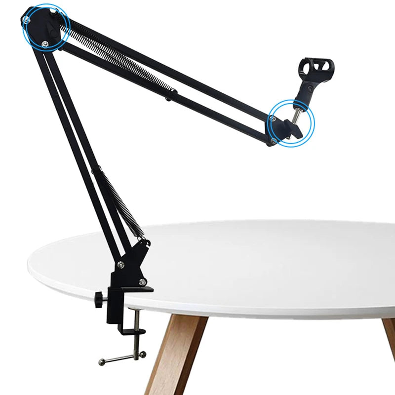 Soporte de micrófono de brazo articulado, soporte de pluma de mesa para Micro soporte de escritorio, soporte de trípode Microfno para micrófono, soporte Universal