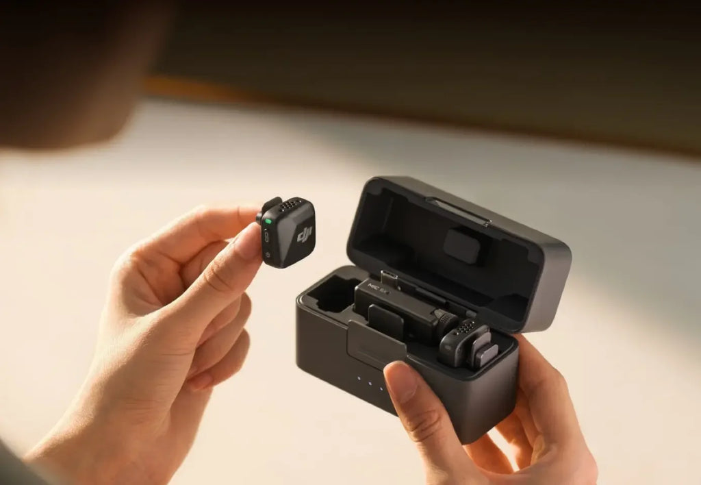 Micrófono Inalámbrico Original DJI Mic Mini (1 TX + 1 RX), Ultraligero, Audio de Alta Fidelidad, Cancelación de Ruido, Limitación Automática